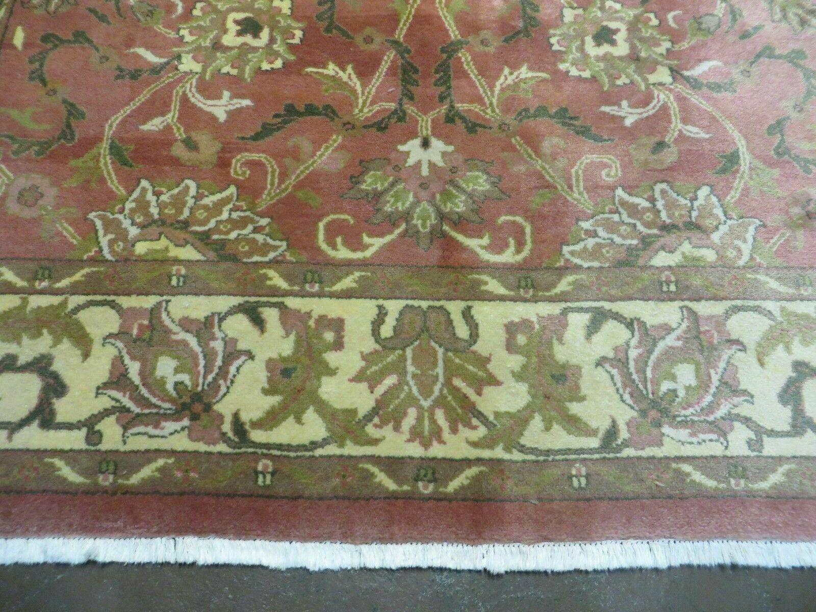 6' X 9' Vintage Handmade Indian Floral Oriental Wool Rug Veg Dyes Nice