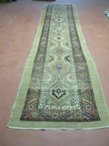 3'4" X 12' Antique Hand Made Turkish Wool Rug Runner Carpet Camel Hair Nice