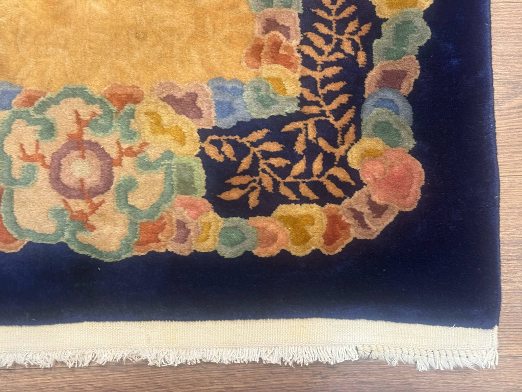 Chinese Wool Rug 3x5, Vintage Carpet, Handmade