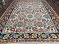 Antique Turkish Kilim Rug 7x10 Allover Pattern, Ivory Cream Maroon Light Blue, Wool Flatweave Hand Woven, Large Kilim, Vintage Kilim Carpet
