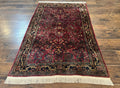 Persian Sarouk Rug 3x5, Antique Persian Carpet
