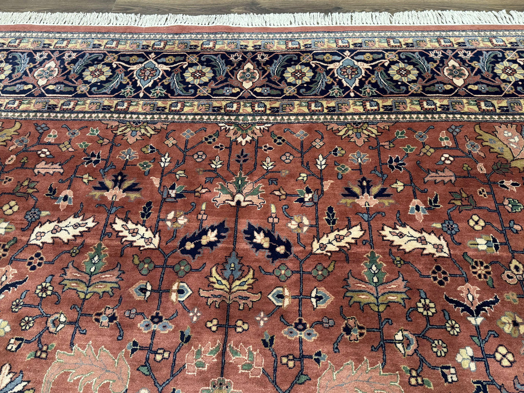 Indo Persian Heriz Rug 10x15, Allover Pattern, Large Wool Handmade Rug