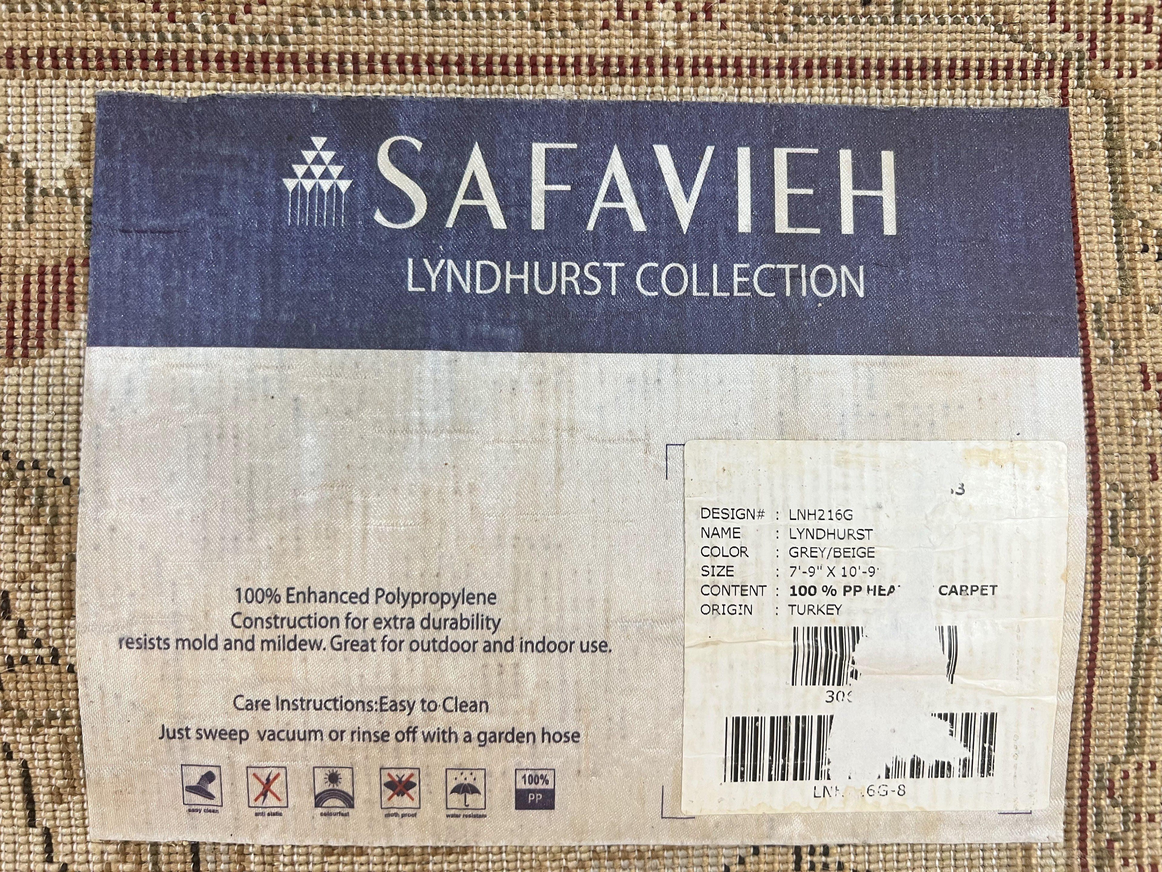 Safavieh Rug 8x11, Lyndhurst Collection, Indoor Outdoor Rug, Floral Allover Oriental Carpet