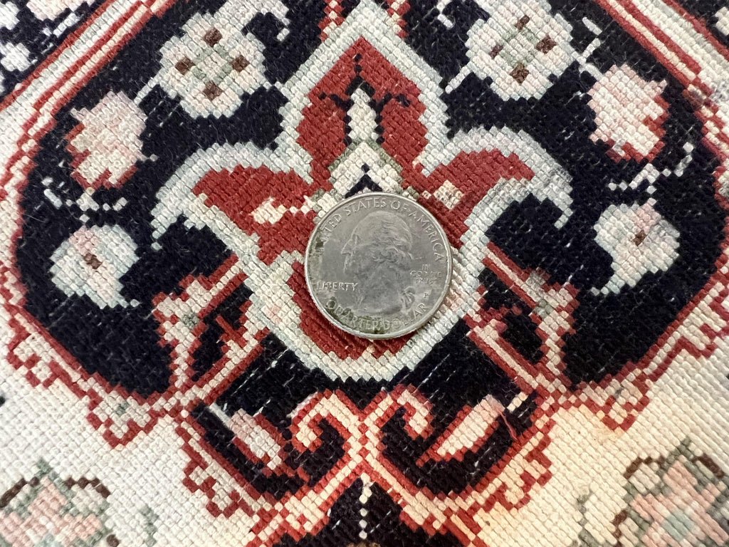 Turkish Silk Rug 3x5, Very Fine 400 KPSI, Floral Medallion, Hand Knotted