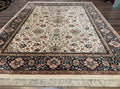 Karastan Rug 8.8 x 10.6 Ivory Indo Kirman #700/706, Wool Original Series