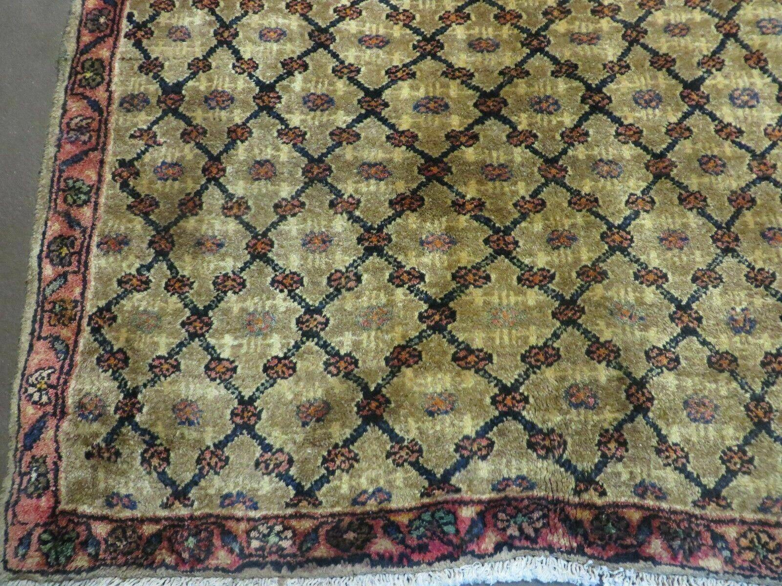 4' X 6' Handmade Indian Allover Wool Rug Camel Hair Color #119