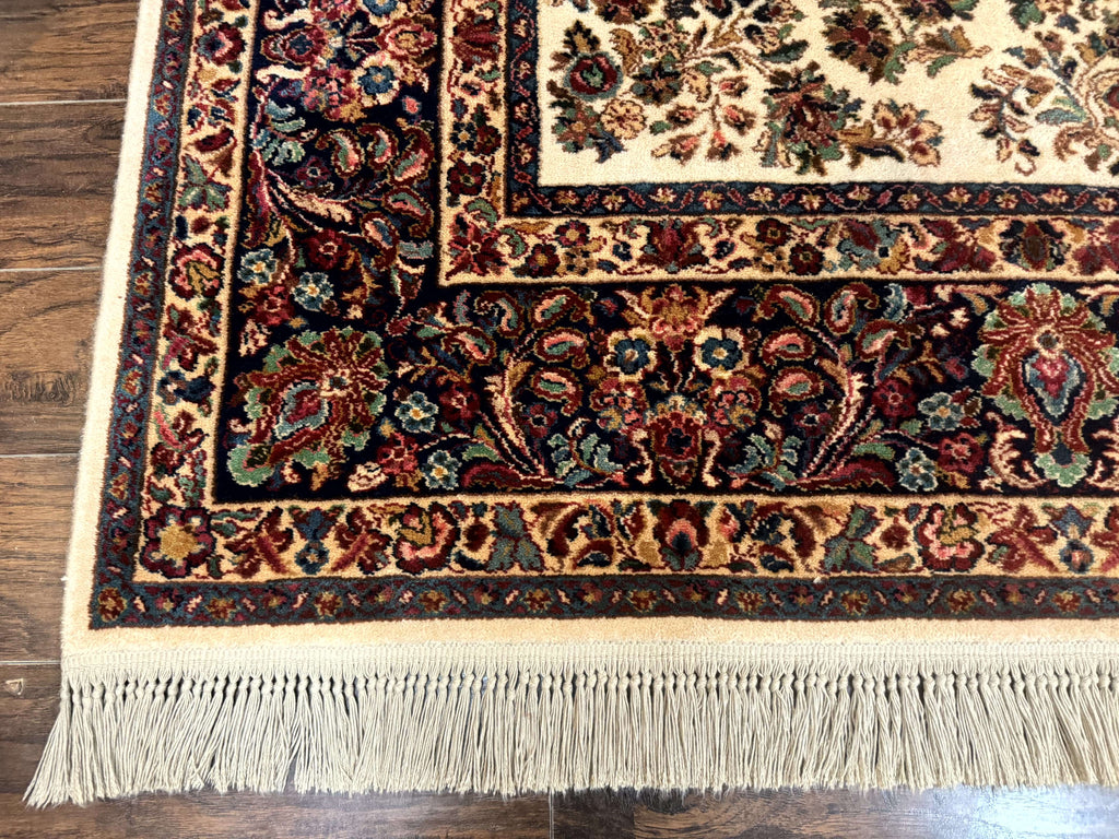 8.8 x 12 Karastan Ivory Sarouk Rug #760, Wool Pile, Vintage, Original 700 Series