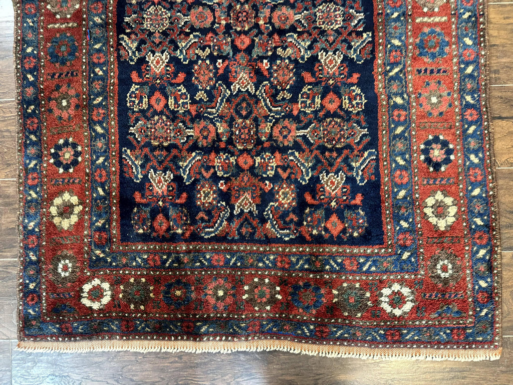 Antique Persian Tribal Rug 4x6, Kurdish Rug
