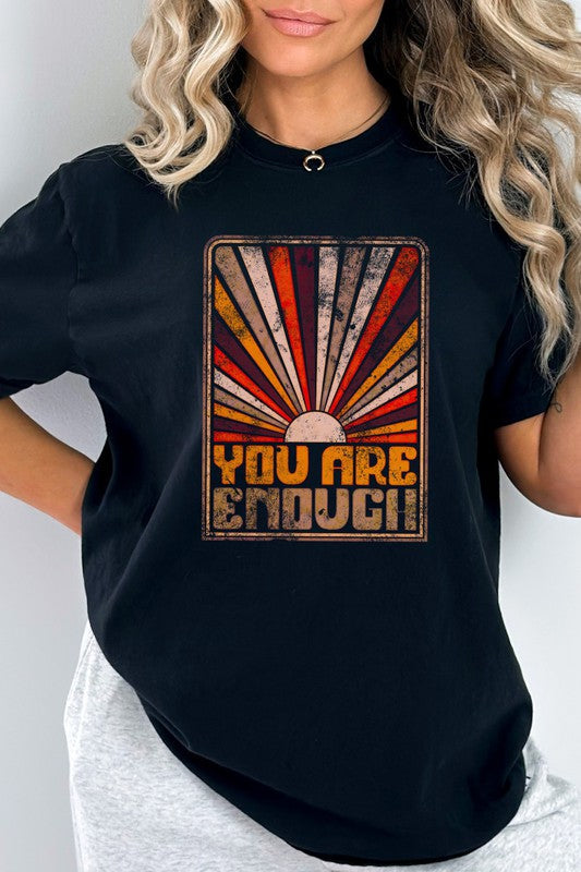 Sunrise You Are Enough Comfort Colors Graphic Tee T-Shirt