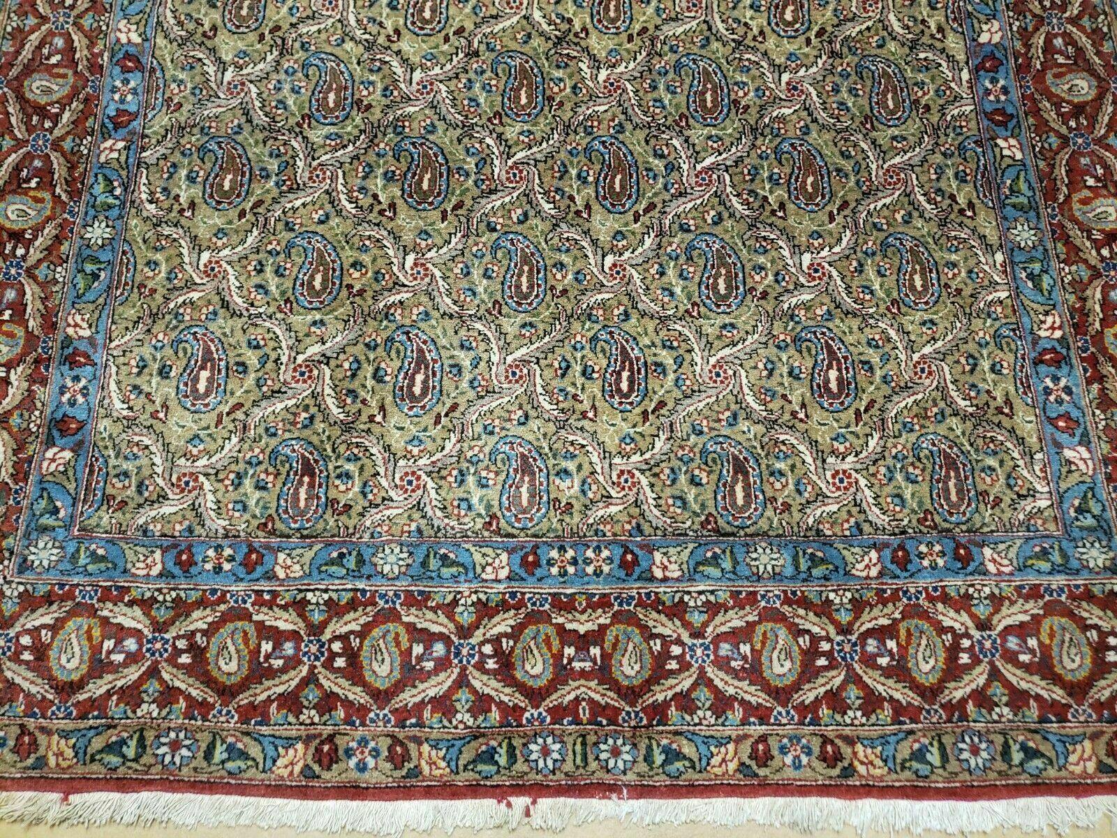 4' X 7' Handmade Turkish Wool Rug Paisley Hand Knotted Flowers One Of A Kind