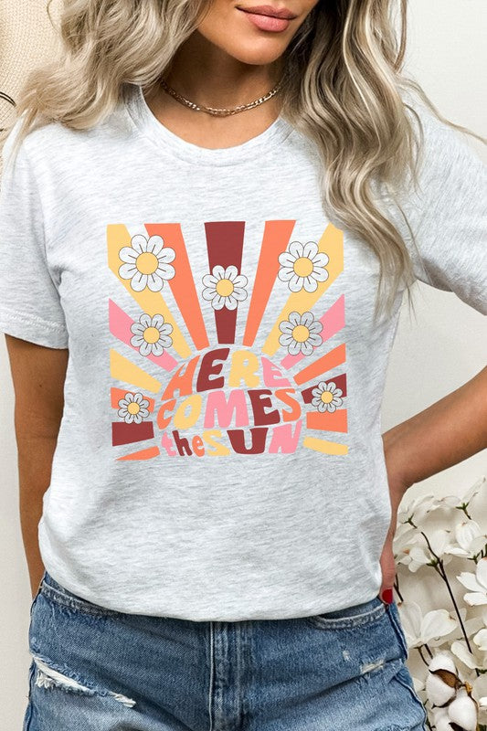 Here Comes The Sun Flower Power Graphic Tee