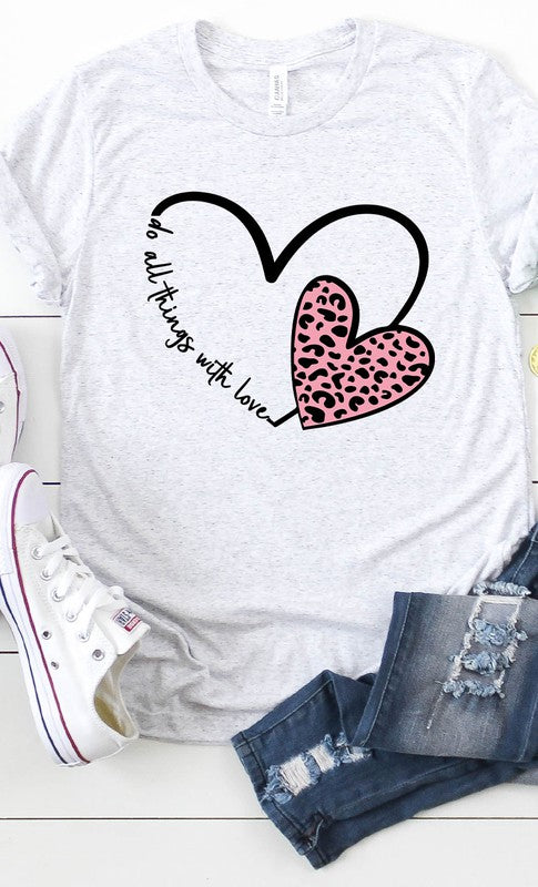 Do All Things With Love Graphic Tee T-Shirt PLUS
