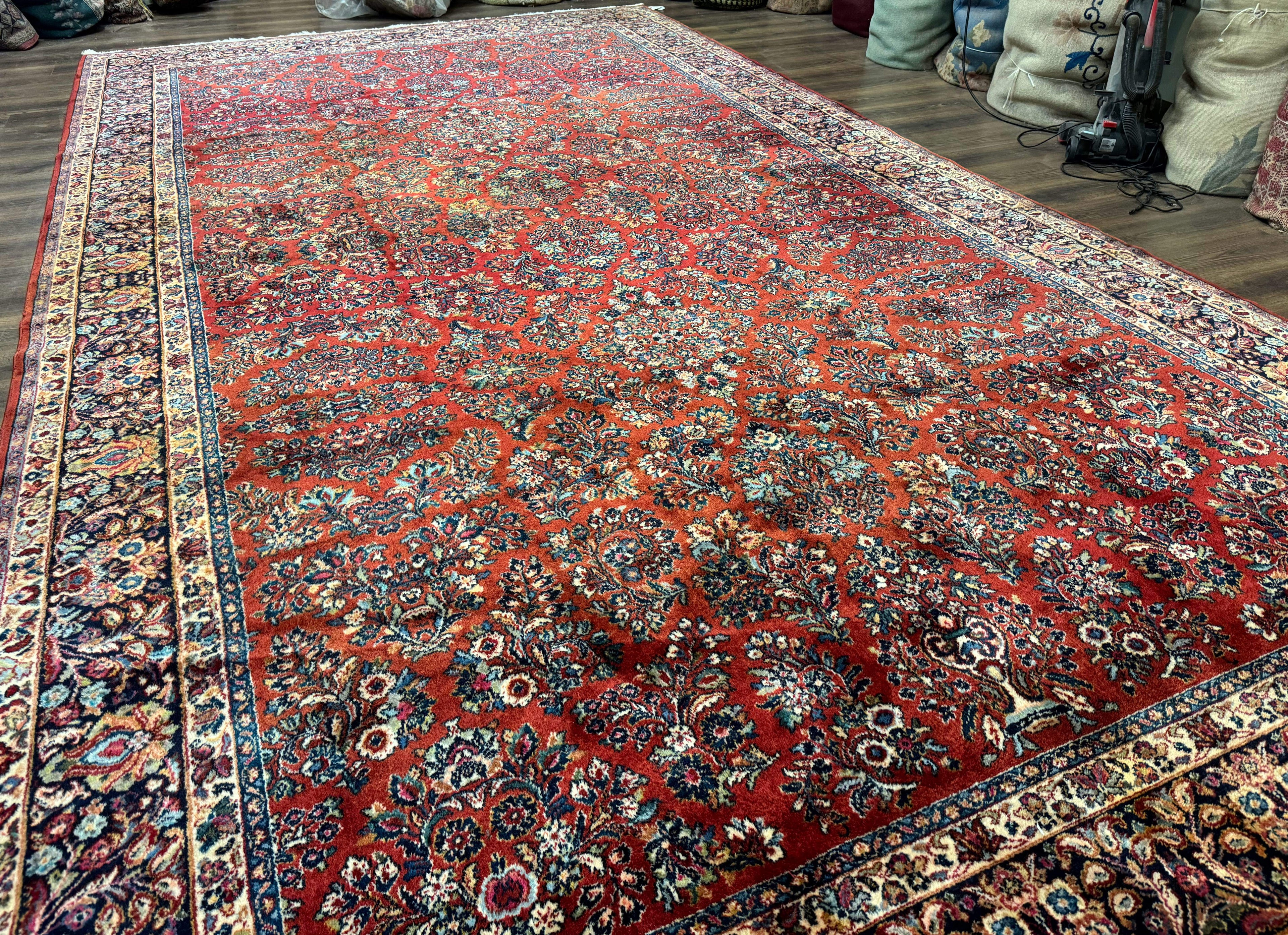 10x18 Karastan Sarouk Rug #785, Wool Large Palace Sized Vintage Karastan Carpet