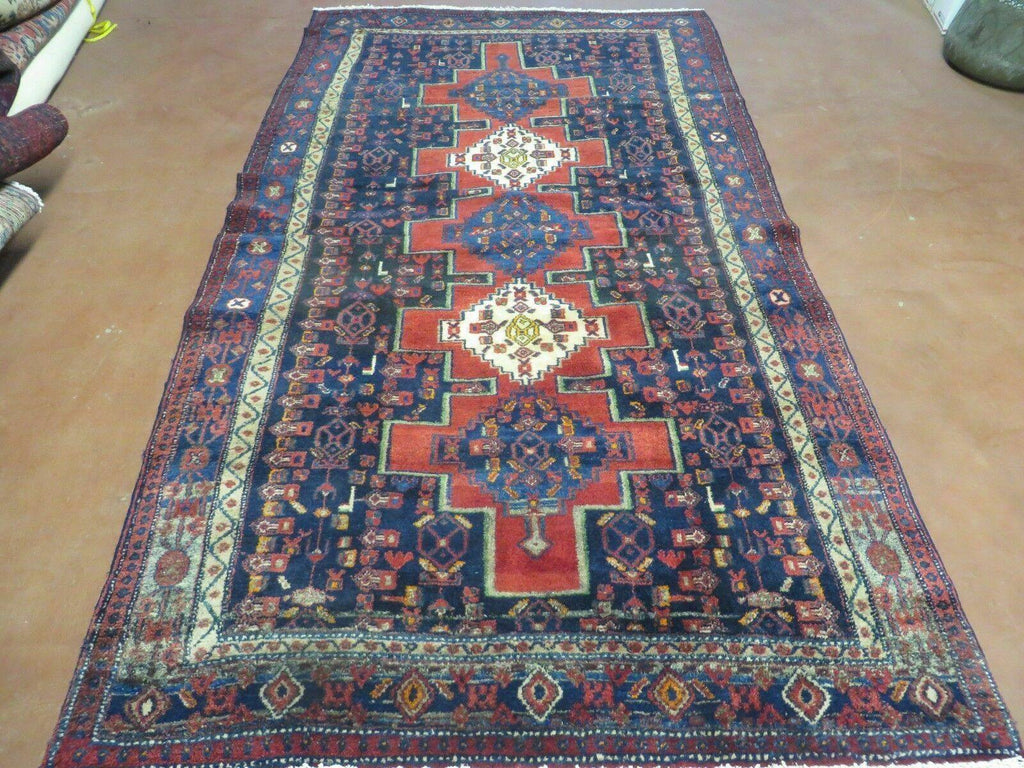 4' X 7' Antique Handmade Turkish Wool Rug Nice # 638