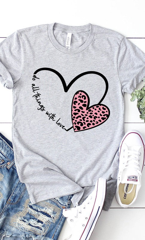 Do All Things With Love Graphic Tee T-Shirt PLUS