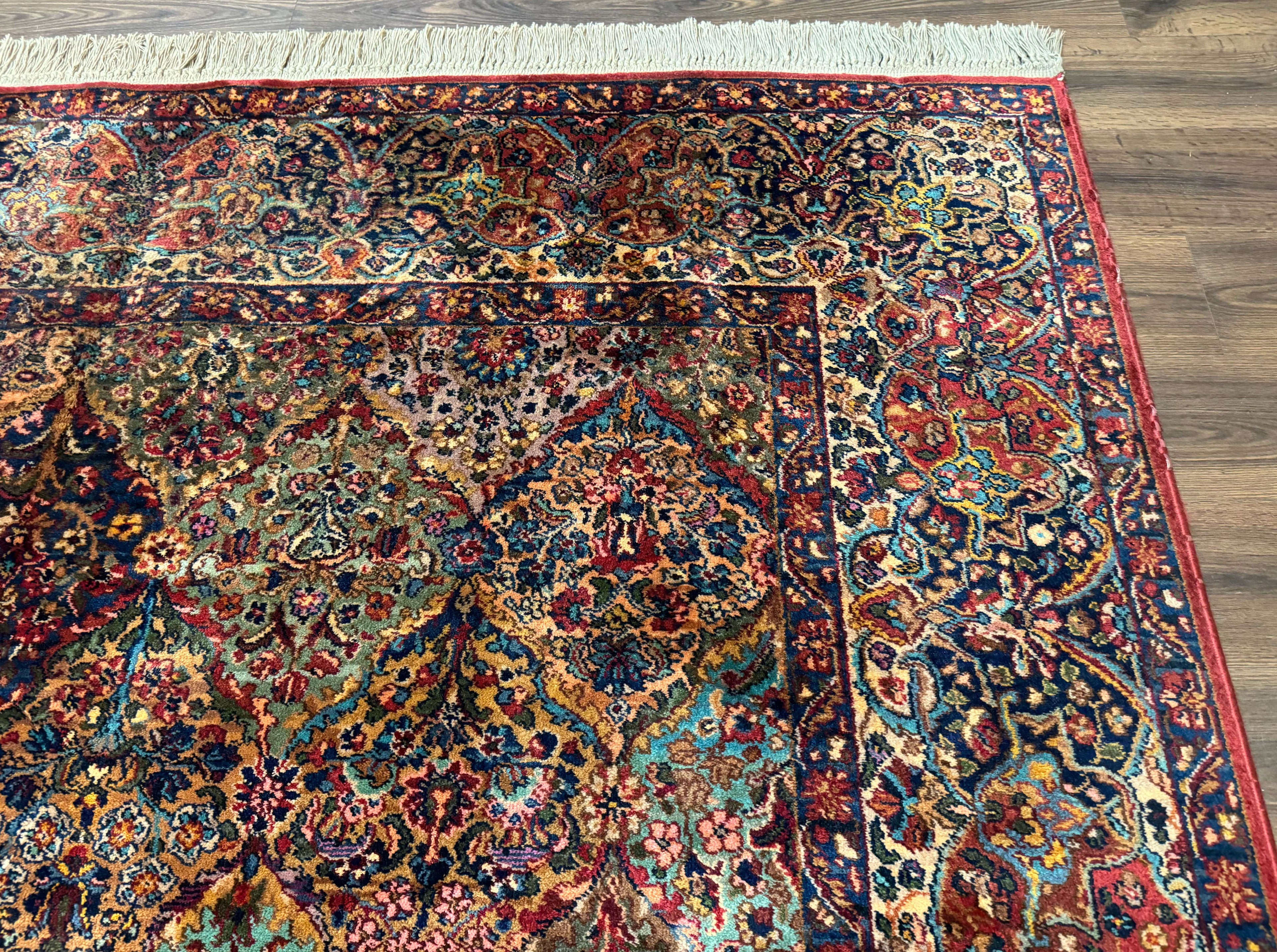 Karastan Rug 8.8 x 10.6, Multicolor Panel Kirman Rug #717, Wool