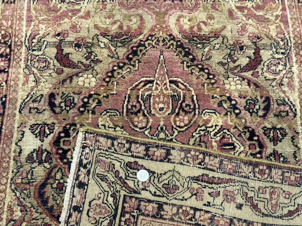 Antique Persian Lavar Rug 3x5, Persian Kerman Rug, Traditional Persian Carpet