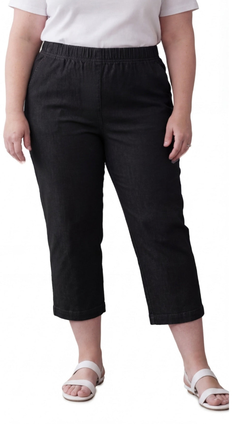 Women’s Lightweight Stretch Denim Capri Pants – Comfortable Everyday Fit
