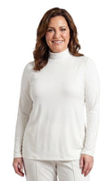 Women's Long Sleeve Cotton Blend Mock Neck Top - An All-Season Essential