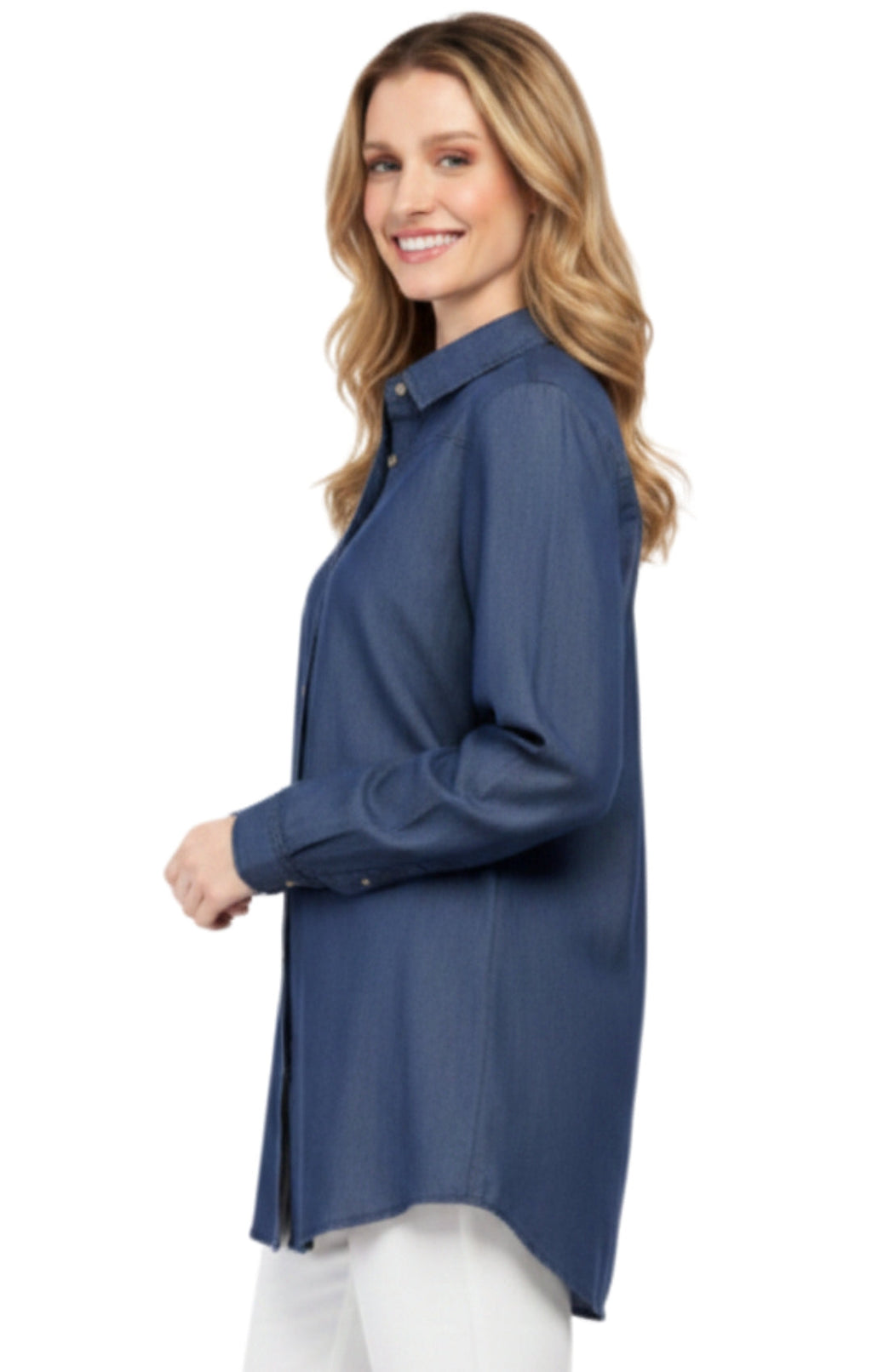 Women's Long Sleeve Denim Tunic Top - An All Season Wear