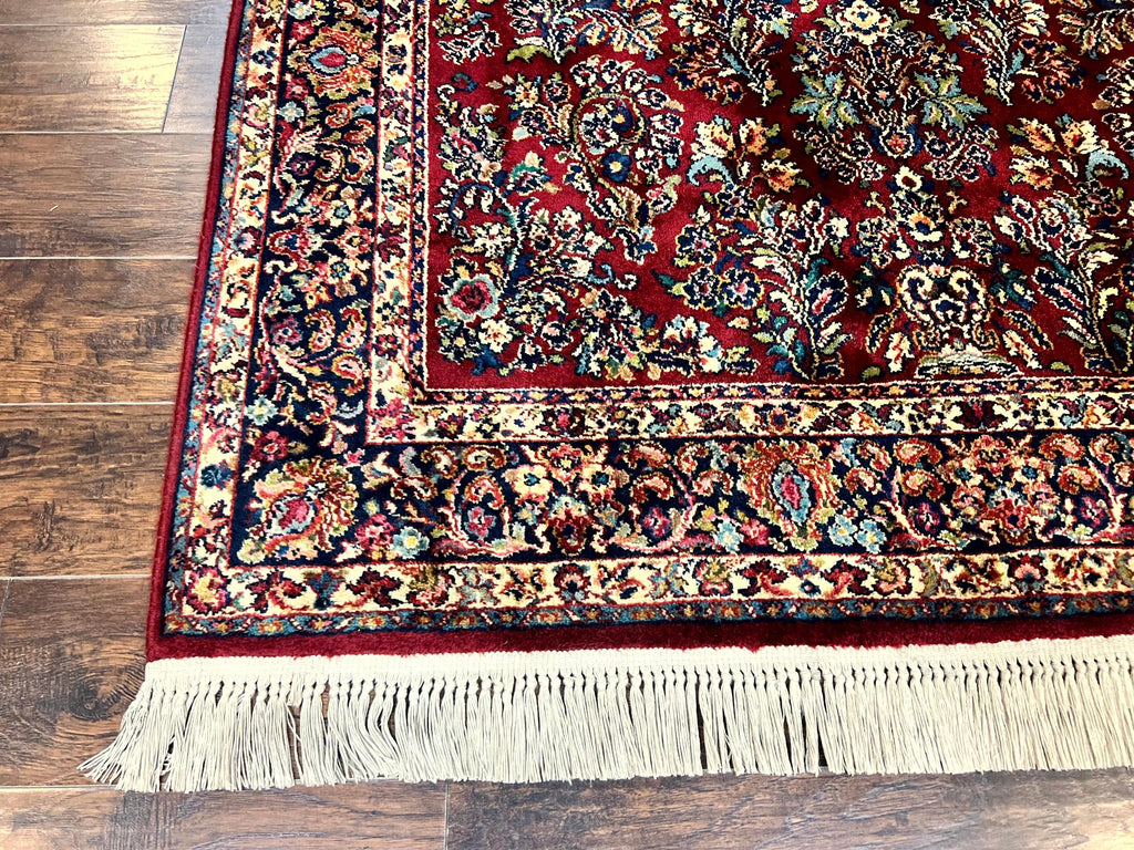 Karastan Rug 5.9 x 9 Red Sarouk Rug #785, Karastan Wool Rug, Karastan Carpet, Original 700 Series Vintage Karastan Oriental Rug Discontinued