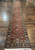 Indo Persian Sarouk Runner Rug 2.8 x 20 ft Runner for Hallway, Long Runner Rug, Handmade