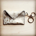 Credit Card Wallet-Hair on Hide Gold Metallic