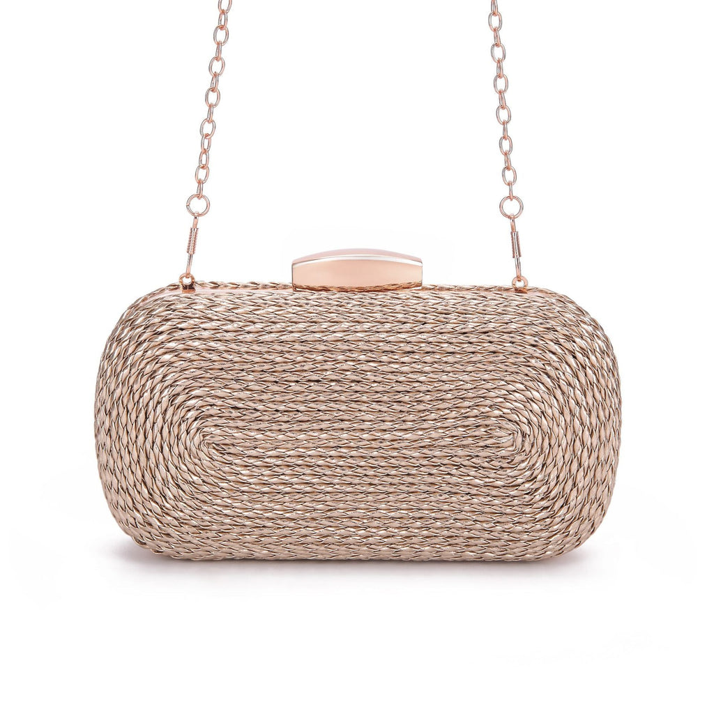 PU women's bag single shoulder woven evening bag