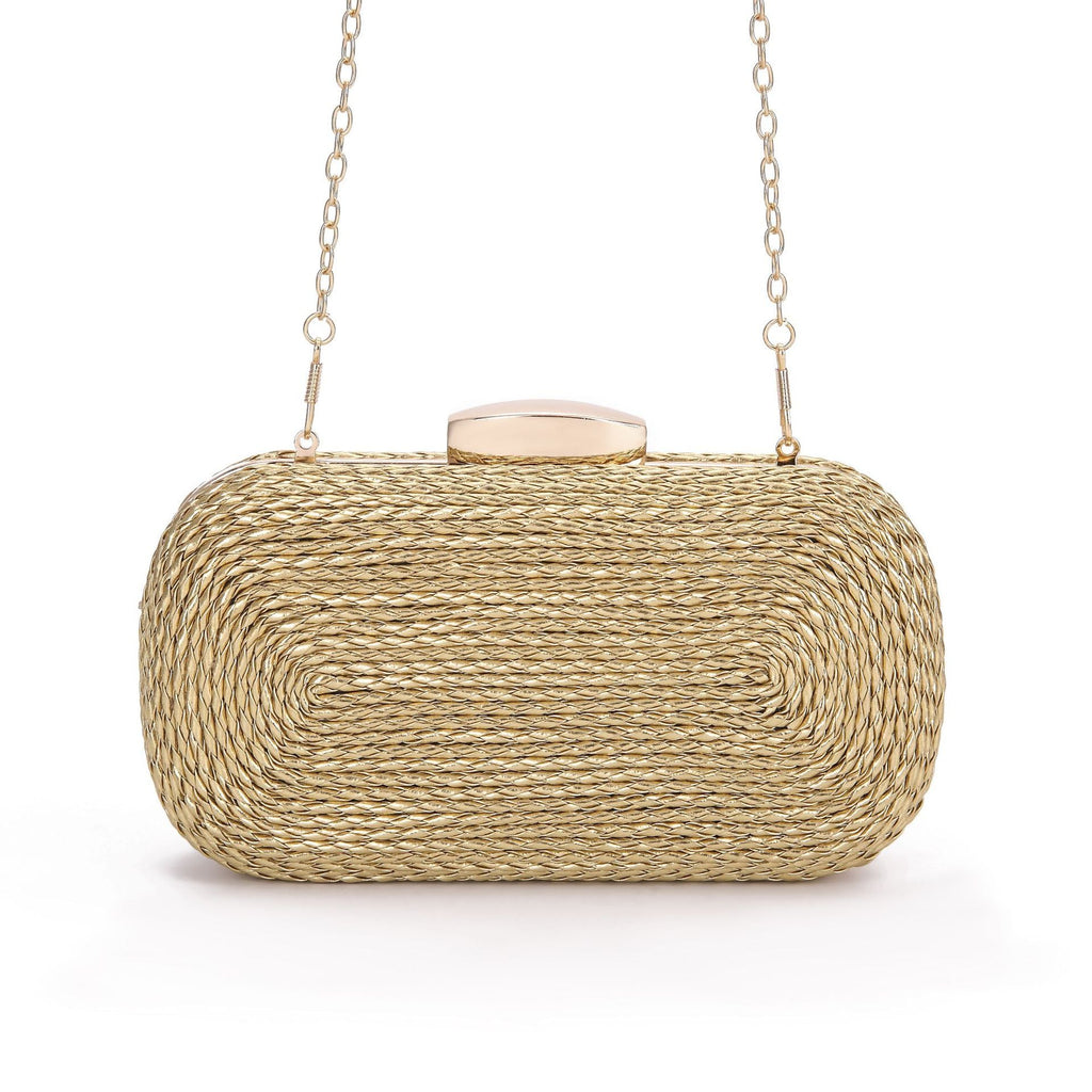 PU women's bag single shoulder woven evening bag