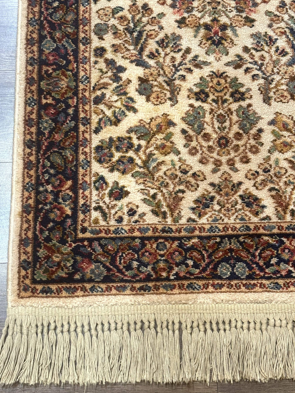 Karastan Rug 2x4, Ivory Sarouk #760, Vintage Wool Small Karastan Carpet, Original 700 Series, Discontinued