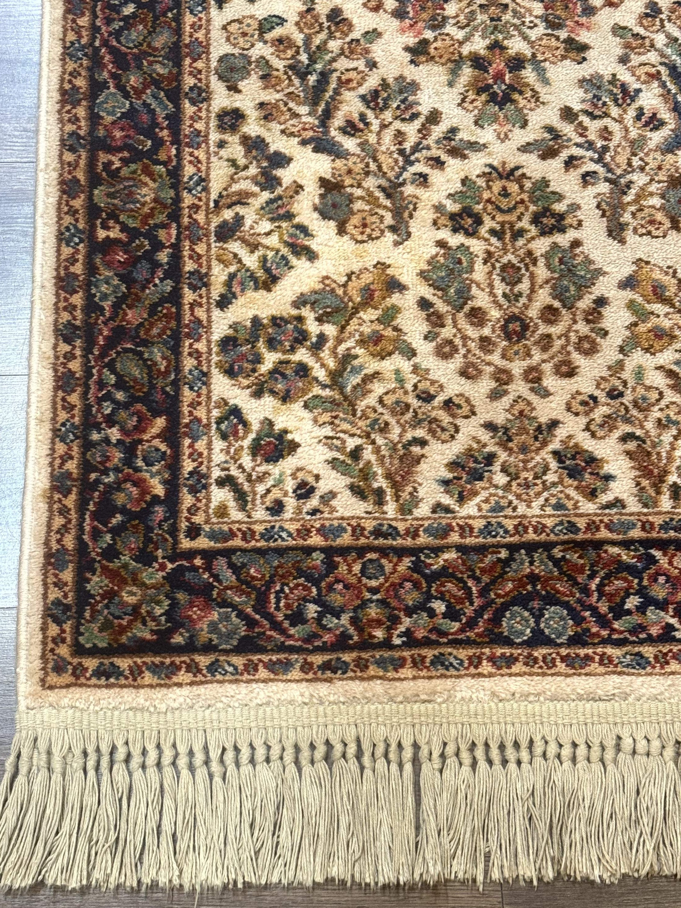Karastan Rug 2x4, Ivory Sarouk #760, Vintage Wool Small Karastan Carpet, Original 700 Series, Discontinued