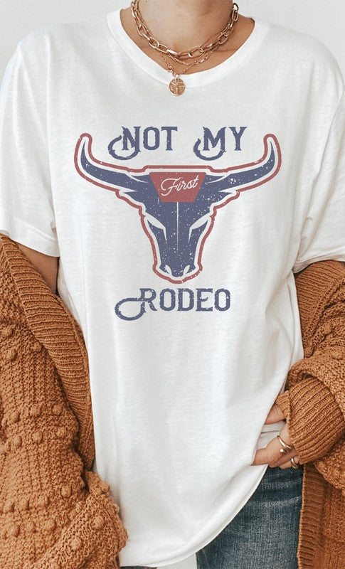 Vintage Not My First Rodeo Graphic Tee T-Shirt PLUS