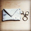 Sierra Credit Card Wallet-White Hair on Hide