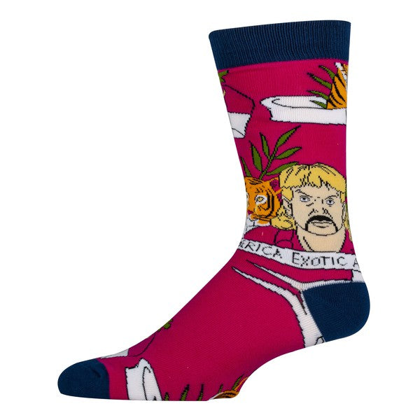 Joe Exotic Men's Cotton Crew Funny Socks