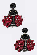 Lady Bug Beaded Iconic Earrings