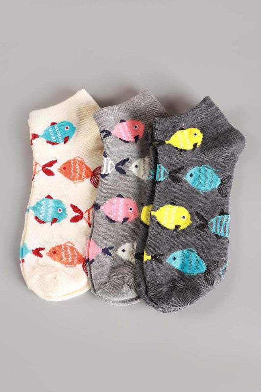 Fish Low Cut Socks 12 Pair