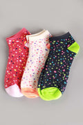 Polka Dot Low Cut Socks 12 Pair