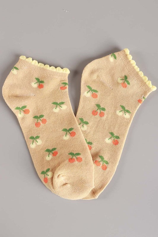Cherry Low Cut Socks 12Pairs