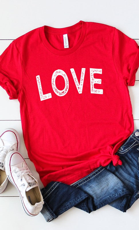Distressed Love Graphic Tee T-Shirt