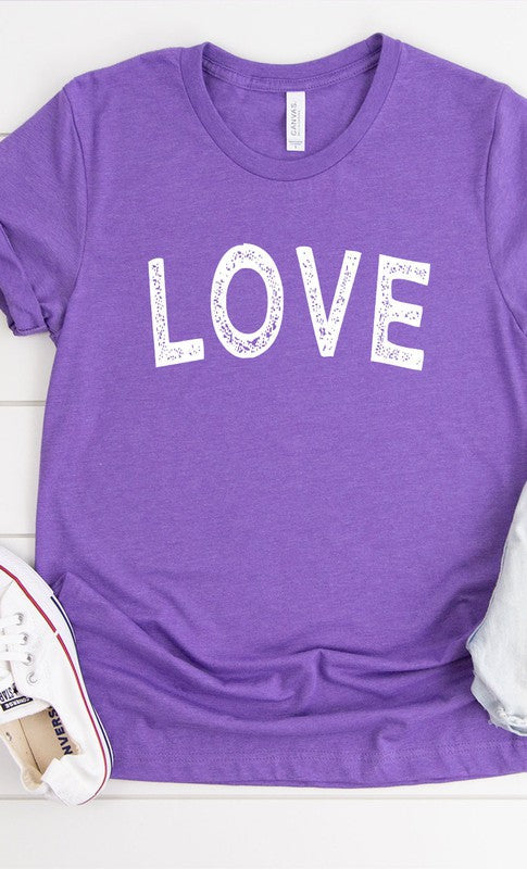 Distressed Love Graphic Tee T-Shirt