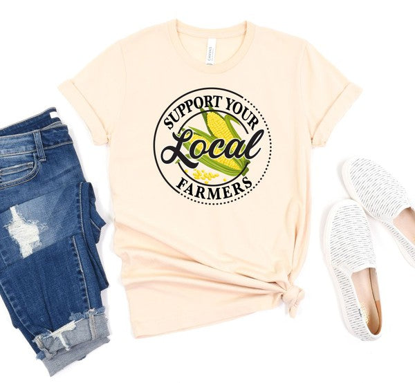 Corn - Support Local Famers Graphic Tee T-Shirt