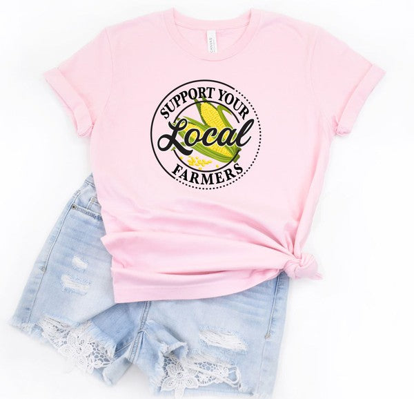 Corn - Support Local Famers Graphic Tee T-Shirt