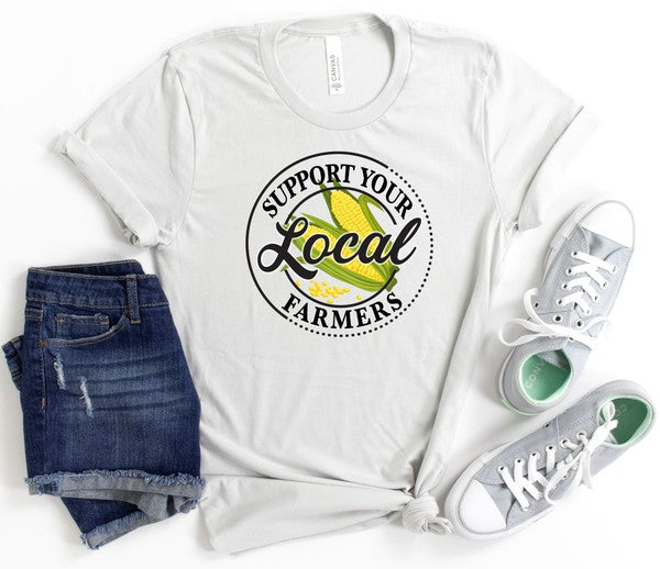 Corn - Support Local Famers Graphic Tee T-Shirt