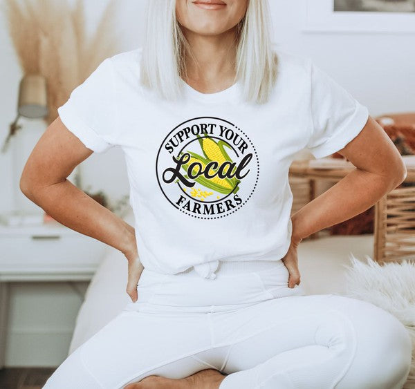 Corn - Support Local Famers Graphic Tee T-Shirt