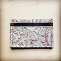 Embossed Leather Credit Card Holder-Gilded Cowboy