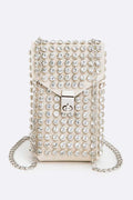 Crystal Studs Cellphone Convertible Bag