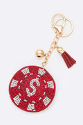 Dollar Chip Rhinestone Iconic Key Chain