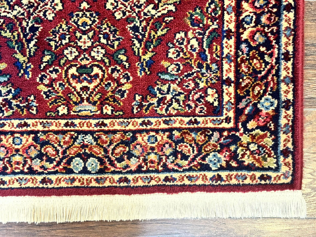 Karastan Runner Rug 2.6 x 8.6, Red Sarouk #785, Original 700 Series, Wool Karastan Runner Rug, Rare