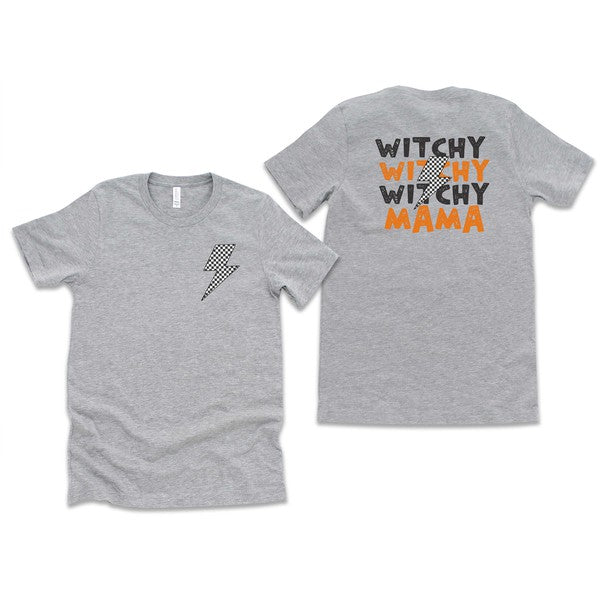 Witchy Mama Lightning Bolt Front & Back  Tee