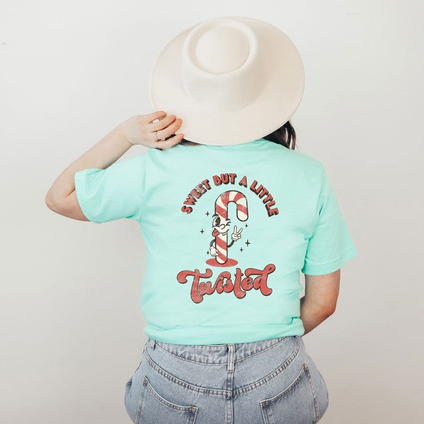 A Little Twisted Front & Back Graphic Tee